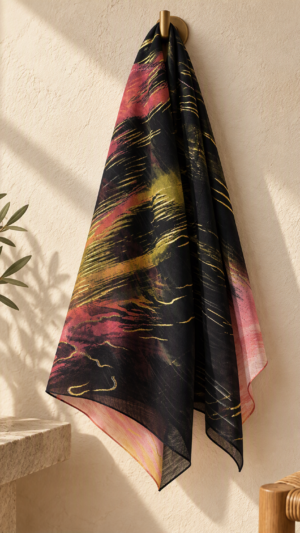 Abstract brushstroke scarf